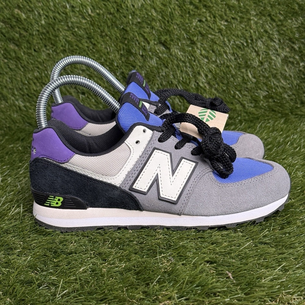 New Balance 574 Boys Size 4.5 Gunmetal Gray Grade School Sneakers GC574CB1